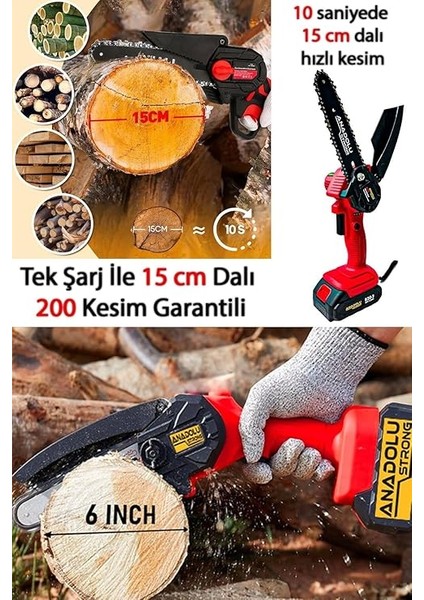 Strong 20 V 2AH Dal Budama Makinesi Şarjlı El Testeresi Çift Batarya 81 Servis fiyatları