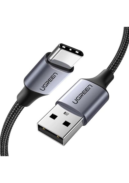 Örgülü USB Type-C Şarj ve Data Kablosu, 1.5 Metre, Siyah