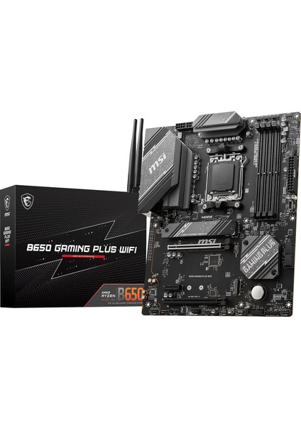 Msı MB B650 Gamıng Plus Wıfı Am5 Ddr5 6000MHZ(OC) HDMI Dp 2xm.2 Usb3.2 2.5g Lan Wıfı 6e Atx Anakart