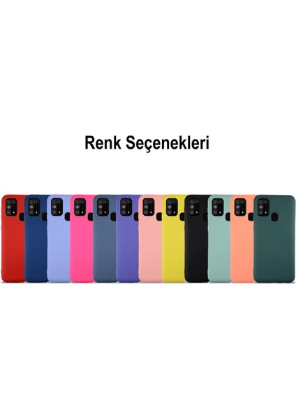 Iletişim Samsung Galaxy M31 ile Uyumlu Kapak Içi Kadife Lansman Silikon Kılıf - Siyah indirimleri