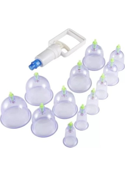 Hacamat Kupası 12’li Çekme Seti Vakumlu Masaj Aleti (K95) modelleri