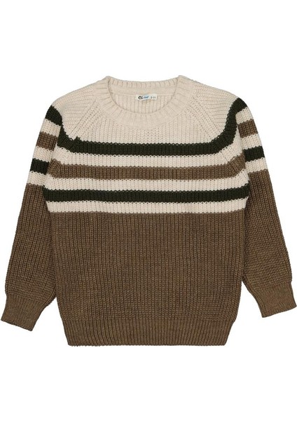 Çizgili 6-9 Yaş Kazak - Kahverengi8-9 Yaş fiyatları