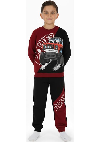 Erkek Çocuk Eşofman Takım Baskılı Şardonlu Kışlık