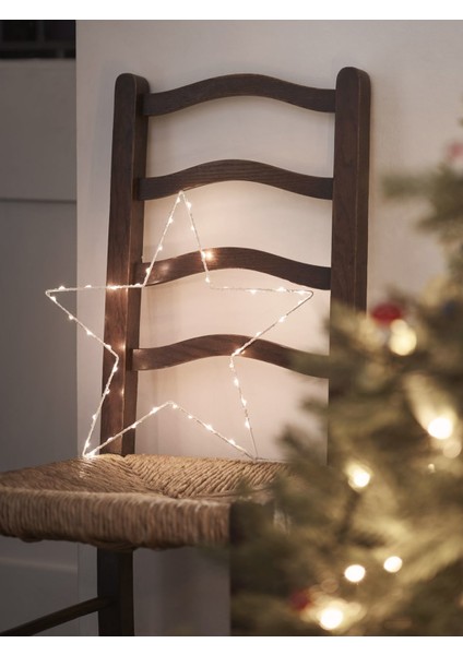 Dekoratif Pilli Ledli Metal Yıldız LED Işık Yılbaşı Süs Aydınlatma Günışığı Kapı Süs modelleri