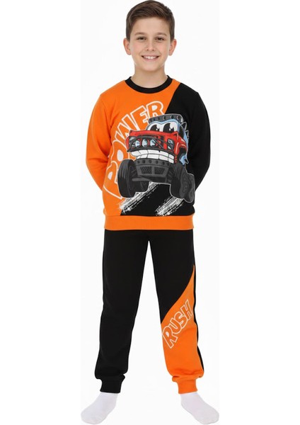 Erkek Çocuk Eşofman Takım Baskılı Şardonlu Kışlık