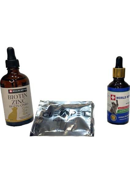 Kedi Biotin Çinko Probiyotik ve Nano Mendil