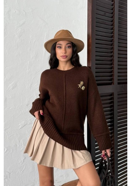 Alora Oversize Kahverengi Kazak