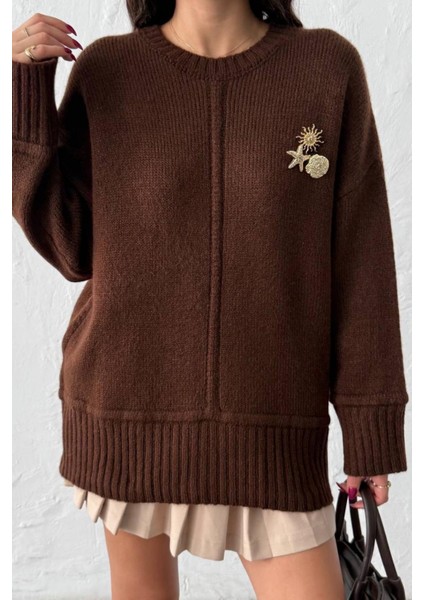 Alora Oversize Kahverengi Kazak fiyatları