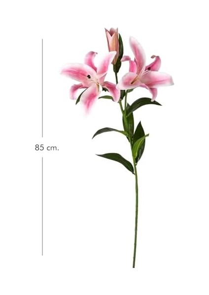 Yapay Çiçek Zambak Pembe-Beyaz 85 Cm. modelleri