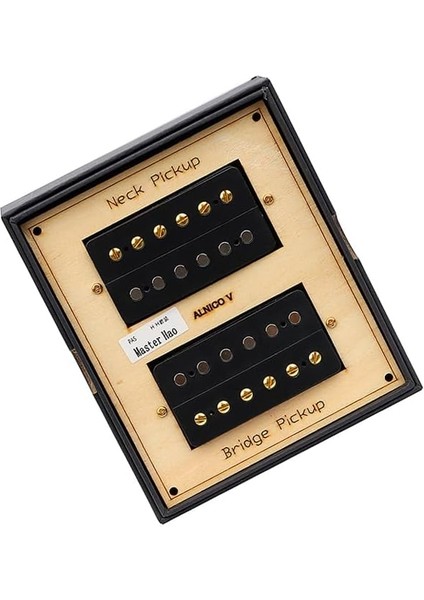 Alnico 5 Overwound Açık Stil Humbucker Manyetik Elektro Gitar Seti, Siyah