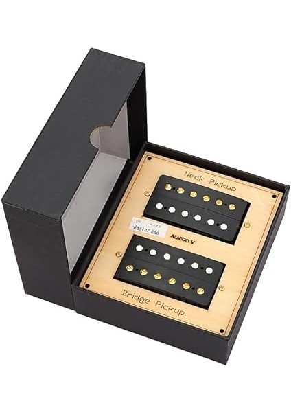 Alnico 5 Overwound Açık Stil Humbucker Manyetik Elektro Gitar Seti, Siyah modelleri