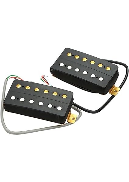 Alnico 5 Overwound Açık Stil Humbucker Manyetik Elektro Gitar Seti, Siyah fırsatları