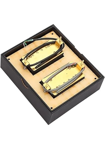 Alnico 5 Overwound Açık Stil Humbucker Manyetik Elektro Gitar Seti, Siyah indirimleri