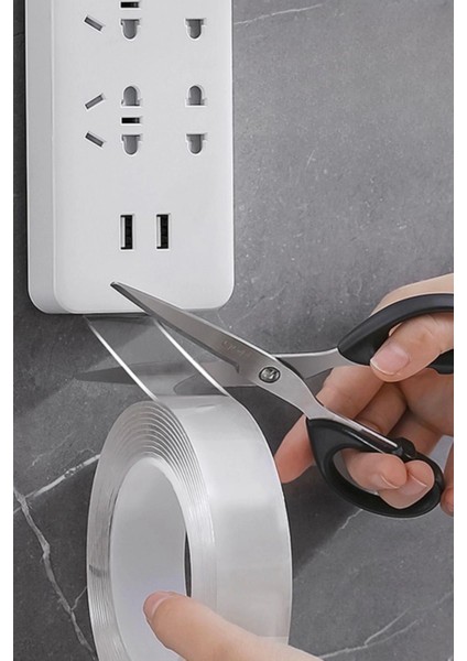 Ultra Güçlü Çift Taraflı 2 mt x 3 cm Çift Taraflı Nano Bant