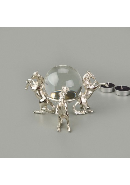 Deco Atlı Cam Top Dekor - Silver - 11 cm fiyatları