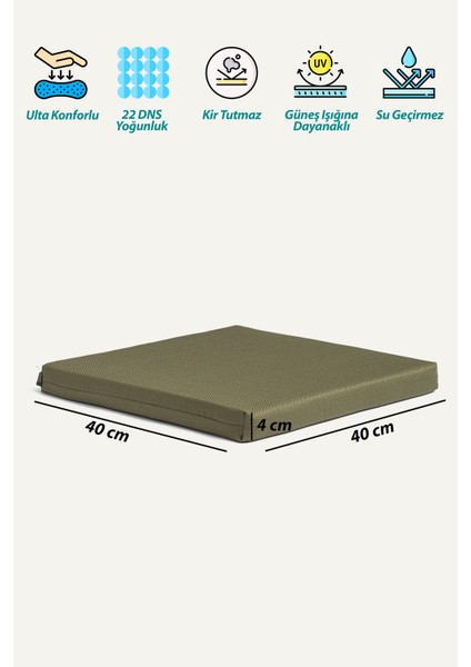 Su Geçirmez Sandalye Minderi Fermuarlı Bağcıklı 22 Dns Sünger modelleri