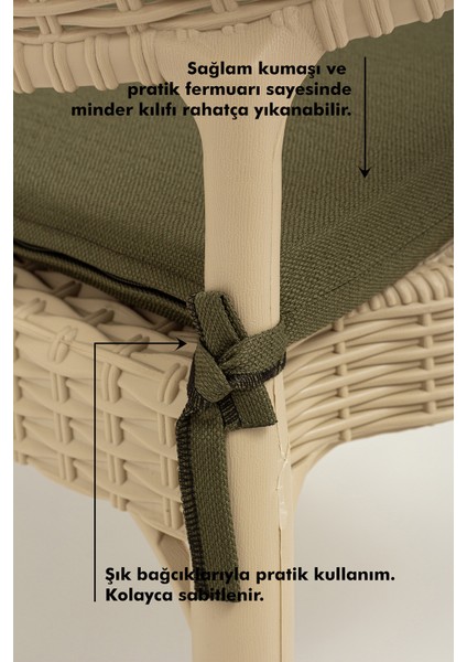 Su Geçirmez Sandalye Minderi Fermuarlı Bağcıklı 22 Dns Sünger fırsatları