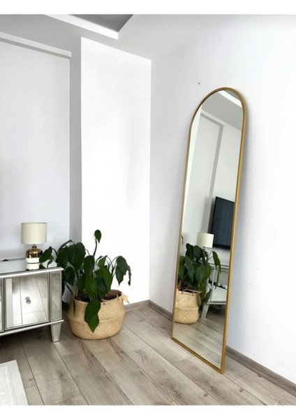 Gold Influencer Boy Aynası - 180X60 Ayarlanabilir Ayaklı Metal Çerçeveli 3 Renk Seçeneği fiyatları