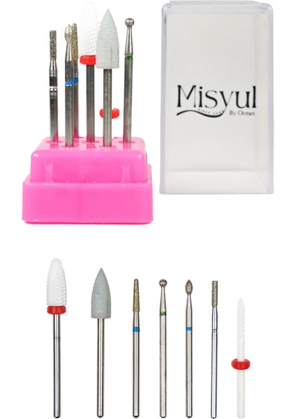 Seramik Freze Ucu Seti, Profesyonel, Protez Tırnak Jel Tırnak, Kuru Manikür Kullanımına Uygun