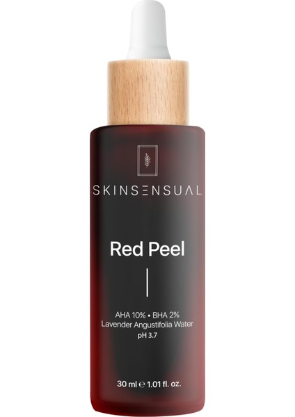 Sensual Red Peel Kırmızı Peeling Serum AHA 10% BHA 2% Canlandırıcı ve Cilt Tonu Eşitleyici Akneli Cilt İçin