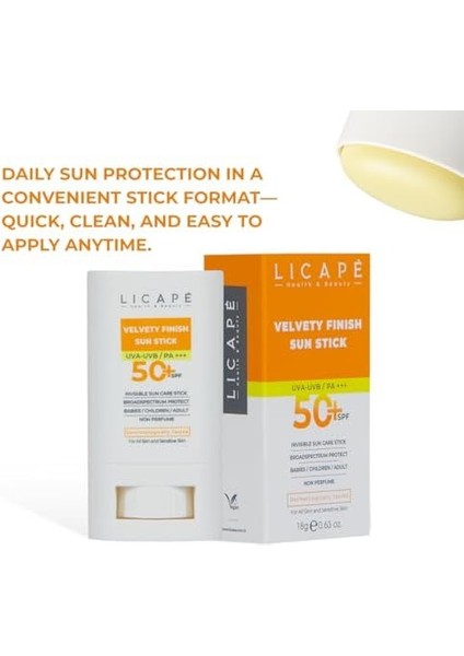 Licape Spf 50+ Güneş Kremi Stick – Yüksek Koruma & Suya Dayanıklı – Tüm Yaş Gruplarına Uygun, Hassas Cilt Dostu, Kolay Uygulama – 18 ml fiyatları