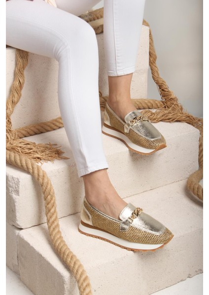 /olivia Kadın Gold Hakiki Deri Ayakkabı