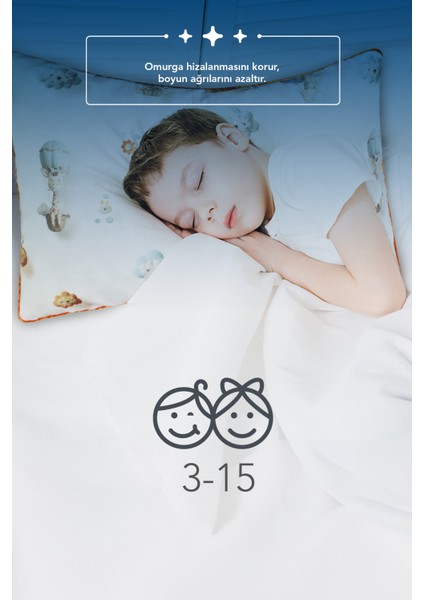 2 Adet Müslin Kumaşlı Ortopedik Çocuk Yastığı,visco Parçacıklı Pamuk Kılıflı 40*60 *1100 Gr(Bulut) indirimleri