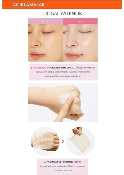 Ton Eşitleyici Aydınlatıcı Güneş Kremi 50ML A'pıeu Power Block Tone Up Base Pink SPF50+/PA++++ modelleri