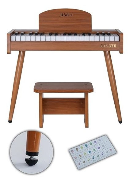 CP-370OR Ahşap Çocuk Piyanosu Pilli 37 Tuşlu Gerçek Piyano Tuşları fiyatları