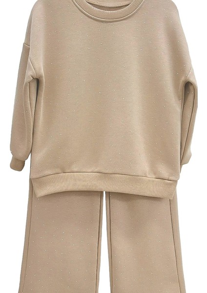 Kız Çocuk Taş Süslemeli Alt-Üst Takım-3 Iplik 4-12 Yaş 12345 fiyatları