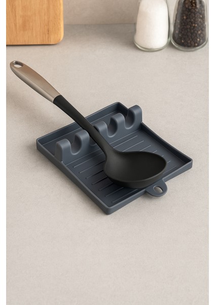 Kaşık Kepçe Altlığı ve Tencere Kapağı Koyma Aparatı Antrasit Renk fırsatları