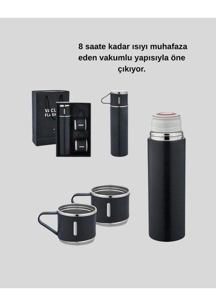 Paslanmaz Çelik 500 ml Termos Seti - 8 Saat Isı Koruma, Vakumlu, Sızdırmaz ve Taşınabilir fırsatları