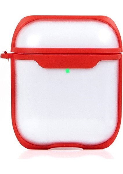 Apple Airpods 1. ve 2. Nesil Uyumlu Buzlu Transparan Renkli Çizgili Kılıf Bumper Koruma Kabı Hybrid fiyatları