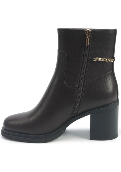 Natalıe 5pr Kahverengi Kadın Topuklu Bot modelleri