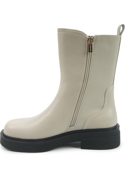 Candıce 5pr Kırık Beyaz Kadın Düz Bot modelleri