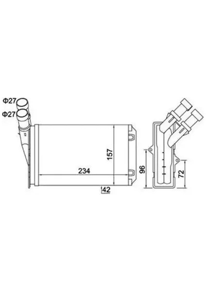 Cıtroen Peugeot Kalorifer Radyatörü Partner Berlng Xsara