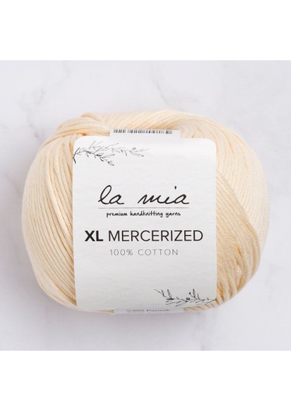 La Mia Xl Mercerized Krem El Örgü Ipi - 174 - 33769