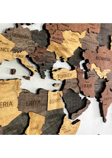 Luna Ahşap Dünya Haritası modelleri