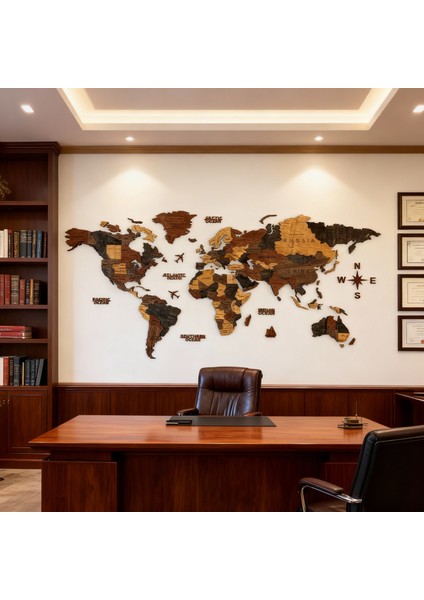 Luna Ahşap Dünya Haritası indirimleri