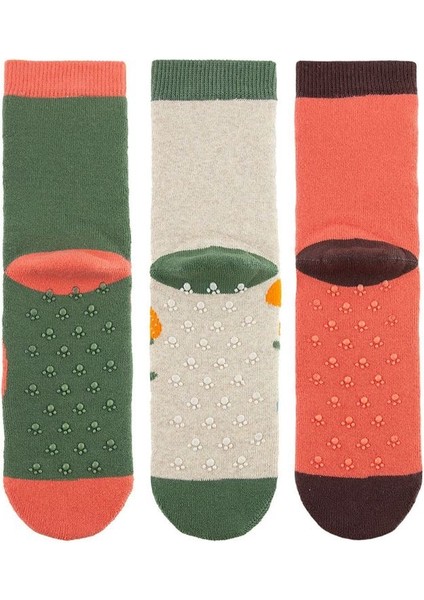 3'lü Kaydırmaz Forest Desenli Çocuk Soket Çorap fiyatları