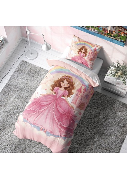Gökkuşağı Prenses Çocuk Nevresim Takımı (Çarşafsız)