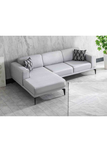 Trend Sol Köşe Koltuk Açık Gri Atlantis