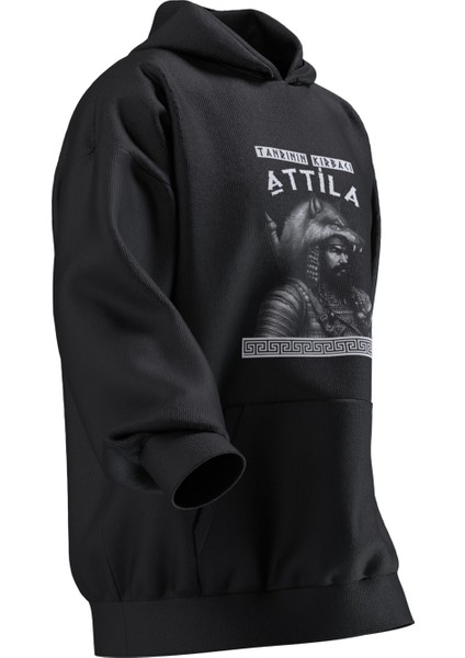 Tanrının Kırbacı Attila Baskılı Oversıze Hoodıe (Unısex) fiyatları