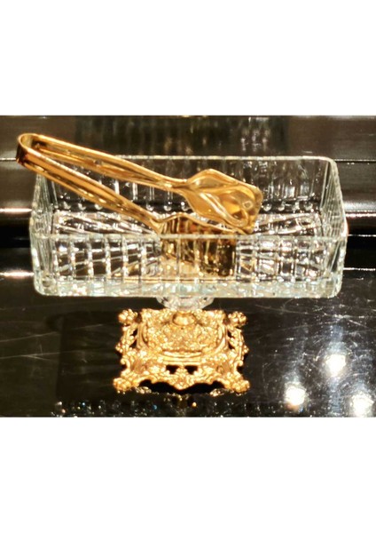 El Yapımı Kristal Vertical Kesim Batom Dekoratif Sunumluk Kase