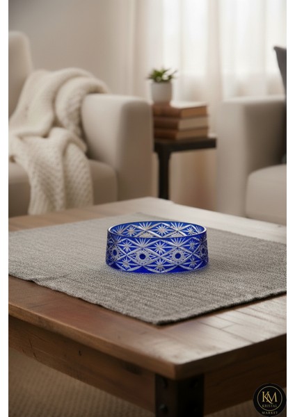 El Yapımı Kristal Avangart Vizyon Merkür Dekoratif Sunumluk Kase