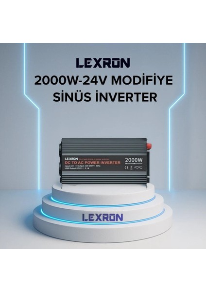 - Inges 2000 Watt Modifiye Sinüs Inverter - 24 Volt - 220 Volt Çevirici