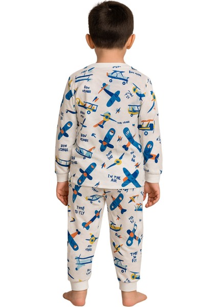 Time To Fly Beyaz Desenli Çocuk Pijama Takımı fiyatları