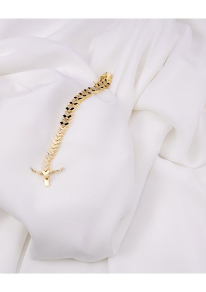 Taşlı Siyah Gold Kaplama Bileklik fiyatları