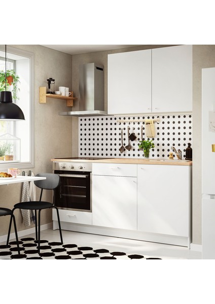 Mutfak dolabı kombinasyonu, beyaz, 180x61x220 cm, Batarya dahil değildir. fiyatları