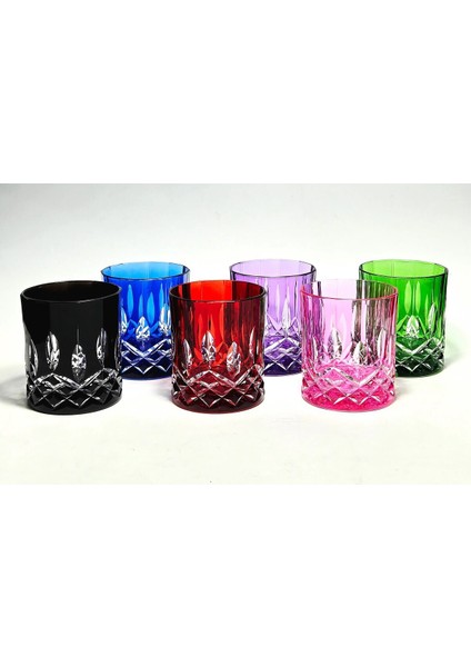 El Yapımı Kristal Cristalleria Italiana Renk Su Bardağı Takımı 6'lı fiyatları